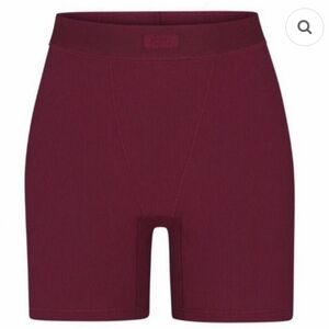 SKIMS Burgundy Bike Shorts